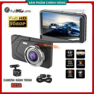 Camera hành trình ô tô Bx50 Màn Cảm ứng Kèm Thẻ Nhớ 32GB